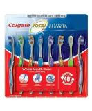 Buy Colgate Total Whole Mouth Health Advanced Whitening Toothbrush - 8 Pack with Medium Floss Tip & Spiral Bristles | International Shipping Available - Buy Online on GoSupps.com