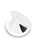 Fancii Lighted Pocket Magnifying Mirror with 1X / 10X Magnification  Natural LED Lights  Portable  Hand Held 4 inches Wide Compact Mirror for Ladies Purse - Lumi Mini (Silk White) - Buy Online on GoSupps.com