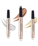 SlZZ Eyeshadow Stick Set - 3 Waterproof Creamy Shades for Smoky Eyes | Light to Dark Brown Eyeshadow Pens - Buy Online on GoSupps.com