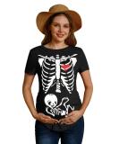G and PL Halloween Pregnancy Womens Top Maternity Funny Graphic Shirt - Skeleton Design | S-XXL - Buy Online on GoSupps.com