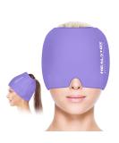 Healstok Headache Migraine Hat - Cold & Hot Therapy Ice Pack for Headaches - Purple - Buy Online on GoSupps.com