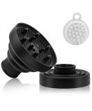 Premium Hair Diffuser Attachment with Scalp Massage Brush - Perfect for Curly & Wavy Hair | Compatible with Nozzle 1.57-1.97 inches - Black - Buy Online on GoSupps.com