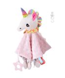Unicorn Lovely Soothing Security Toy with Tags Teether Blanket - Soft Baby Blanket for Boys and Girls | Newborn Snuggle Toy & Teether | Baby Animal Gifts - Pink B - Buy Online on GoSupps.com