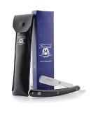 Men's Black Razor - Professional Hairdresser Style Neck Cut Razor with Leather Pouch | Perfect for Deep Shaves - Buy Online on GoSupps.com