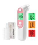 Easter Ear Fever Thermometer for Babies & Adults - Accurate Digital Infrared Thermometer with Color-Coded Display & 21 Disposable Covers (Pink) - Buy Online on GoSupps.com