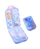 Zuihug 1 pack of travel pills organizer-10 compartments compact and portable pill box perfect for storage pill holders for wallets blue 1 pack blue - Buy Online on GoSupps.com