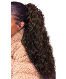 JessLab 24 Inch Corn Wave Ponytail Extension | Heat Resistant Natural Look Wavy Hairpiece | Chocolate Brown (2/30#) - Buy Online on GoSupps.com