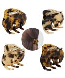 4 Pack 2.1 Inch Tortoise Shell Hair Claw Clips - French Design Hair Barrettes for Women and Girls - Buy Online on GoSupps.com