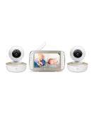Motorola VM50G Video Baby Monitor with 2 Cameras | 1000ft Range | 2.4 GHz Wireless | 5 Split Screen | Two-Way Audio | Remote Pan Tilt Zoom | Room Temperature Sensor | Lullabies | Night Vision - Buy Online on GoSupps.com