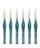 Transon Detail Thin Paint Brush Set 6pcs for Model Minature Craft and Art Painting  Nylon  Green 6 PCS - Buy Online on GoSupps.com