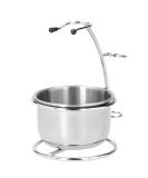 Premium Stainless Steel Shaving Stand & Bowl Set - Soap Razor Brush Holder | International Shipping Available - Buy Online on GoSupps.com