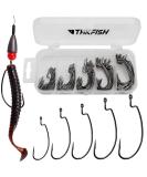 THKFISH Offset Work Hake Fishing Hook Set - 50/100 PCS Drop Shot Rubber Jigs - Best Fishing Kit for International Shipping - Buy Online on GoSupps.com