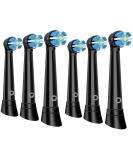 Callysonic Upright Toothbrush Heads - Compatible with Braun Oral-B iO Series 3-10 - Gentle Cleaning - 6 Black Brush Heads (1 Pack) - Buy Online on GoSupps.com