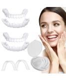 Frenzify Dental Prosthesis Tooth Bleaching Set - Cosmetic Veneers for Upper & Lower Snap-On Dentures | Perfect for Men & Women with Bad Teeth - Buy Online on GoSupps.com