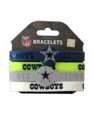 Aminco NFL Silicone Bracelets 4-Pack - Dallas Cowboys Official Merchandise - Buy Online on GoSupps.com
