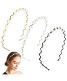 Powmag Set of 3 Wedding Party Faux Pearls Rhinestone Headband - Elegant Bridal Hair Accessories for Weddings Parties & Valentine's Gifts - Buy Online on GoSupps.com