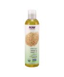 Now Foods Certified Organic Sesame Seed Oil - 8 fl oz (237 ml) - Pure & Natural - Buy Online on GoSupps.com