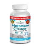 Magnesium Glycinate 400 mg - 200 Tablets - Bisglycinate Magnesium Supplement, Non-Powder Capsules - Buy Online on GoSupps.com