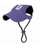 Pawaboo Dog Baseball Cap - Adjustable Sun Protection Hat with Ear Holes for Puppies - Small Purple - Buy Online on GoSupps.com