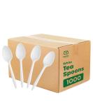 1000 Pack Plastic Tea Spoons Lightweight - White - Buy Online on GoSupps.com