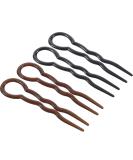 20 Pieces Grip Hair Pins U Shaped Hair Pin French Simple Fast Spiral Hair Braid Twist Styling Clip Pin for Lady Girl Women  Black and Brown - Buy Online on GoSupps.com