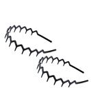 KALIYOTO Set of 2 Black Plastic Sharks Tooth Hair Comb Headband - Zig Zag Design - Buy Online on GoSupps.com