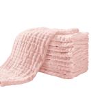 YOOFOSS 10-Pack Cotton Baby Spitting Towels | 27x50 cm Absorbent Diapers & Washcloths for Newborns - Soft Meat Pink - Buy Online on GoSupps.com