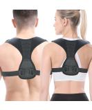 Posture Corrector for Men & Women | Adjustable Upper Back Brace for Neck Back & Shoulder Pain Relief - Universal Fit - Buy Online on GoSupps.com