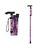 supregear Folding Walking Stick Adjustable Collapsible Walking Stick - Lightweight Portable Balancing Walking Aid - Travel Walking Cane for Elderly Adults Men Women Purple Floral - Buy Online on GoSupps.com
