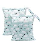 Trasun Polar Bear Wet & Dry Diaper Pockets - Waterproof Washable Organizer for Toddlers | Travel Gym Beach & Pool - Buy Online on GoSupps.com