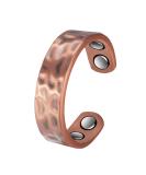 Vintage Hammered Copper Magnetic Ring for Men - Stylish and Therapeutic - Buy Online on GoSupps.com