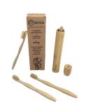 Eco-Friendly Bamboo Toothbrush Set | 4 Soft Bristle Brushes & Storage Box | 100% Biodegradable & Plastic-Free Packaging - Buy Online on GoSupps.com