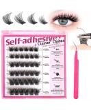 Self Adhesive Lash Clusters Kit - Press-on Lashes 10-16MM No Glue Reusable Fuss-Free Individual Lash Extensions (36PCS) - A01 - Buy Online on GoSupps.com