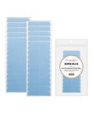 120 Pieces Double Sided Hair Extension Tape Tabs | Adhesive Replacement for Wigs & Hair Extensions - 4cmx0.8cm (Blue - Buy Online on GoSupps.com