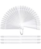 50 Pcs Clear False Nail Sticks Polish Board with Metal Split Ring - Nail Polish Practice Display Art Tips - Buy Online on GoSupps.com