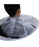 Waterproof Hair Cutting Cape - Adjustable Barber Cape for Kids & Adults | Grey Umbrella Haircut Styling - Buy Online on GoSupps.com