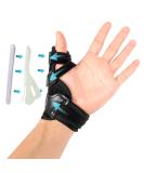 Thumb Brace for Arthritis Pain Relief - 2-in-1 Removable Support Splint for Left & Right Hand - Adjustable Wrist Brace with 3-Level Stability - Black (1 Pack - Buy Online on GoSupps.com