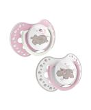 Lovi 22/810 Girl Dynamic Silicone Pacifier | Night & Day | 3-6 Months | Jaw-Friendly | BPA Free | 2 Pack with Night-Light Ring | International Shipping - Buy Online on GoSupps.com