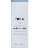 Hers Multi-Screen Hydrating Mineral Sunscreen - Broad Spectrum SPF 50 | 1 fl oz | International Shipping - Buy Online on GoSupps.com