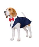 Kuoser Dog Smoking Suit & Bandana Set - Stylish Pet Formal Clothes for Dogs | Wedding Halloween & Birthday Party Costumes | S-XXL 42cm Blue - Buy Online on GoSupps.com