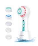 FreeBreath Facial Cleansing Brush - IPX7 Waterproof Face Scrubber with 3 Speed Modes | 5 Brush Heads for Cleansing and Exfoliating | Removes Blackheads | Fully Rechargeable | Fresh Green - Buy Online on GoSupps.com