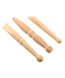 3-Piece Wooden Acupuncture & Acupressure Pen Set | Wood Massage Tools for Foot Reflex Zone & Hand Massage - Buy Online on GoSupps.com