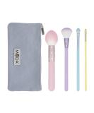 MODA Royal & Langnickel 5pc Posh Pastel Face Makeup Brush Kit - Complete Set with Pouch Blush Highlighter Shader & Lip Brushes - Multi-Color for Flawless Looks - Buy Online on GoSupps.com
