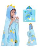 Supgomax Kids Hooded Bathing Poncho - Cartoon Dinosaur Towel for Beach Swimming & Shower | Absorbent Baby Hooded Beach Towels - Buy Online on GoSupps.com