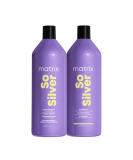So Silver Purple Shampoo & Conditioner Set - 33.8 Fl Oz | Neutralizes Yellow Tones, Nourishes Hair | Blonde, Grey, Platinum, Bleached Hair | Color Treated | Packaging May Vary - Buy Online on GoSupps.com