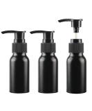 ZEOABSY 3 PiecesÂ Empty 50ml Black Aluminium Lotion Pump Bottle Aluminum Bottles with Black Pump Head Travel Metal Bottles for CosmeticÂ Shampoo Body Washing Gel Essential Oil Liquid Dispenser - Buy Online on GoSupps.com