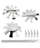 Stainless Steel French Nail Cutter Set with 5 Spare Blades for Acrylic Nails - Manicure Edge Trimmer Tool for Perfect Smile Line, Easy French Tip Cutting - Buy Online on GoSupps.com