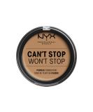 NYX Can't Stop Won't Stop Full Coverage Powder Foundation Deep Buff 10.3 - Matte Finish, Long Lasting, Vegan Formula - Buy Online on GoSupps.com