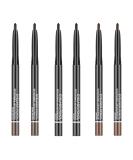 6 Pack Gel Eye Liner Pencils - High Pigment Eyeliner Makeup in Black, Light Brown, Dark Brown - Smooth & Easy to Apply Eyeliner Stick - Buy Online on GoSupps.com