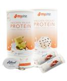 Myline Protein Shake Powder 2-Pack (2x400g) + AV Tape Measure + 2 Pistachio-Stracciatella Protein Bars - International Shipping Available - Buy Online on GoSupps.com
